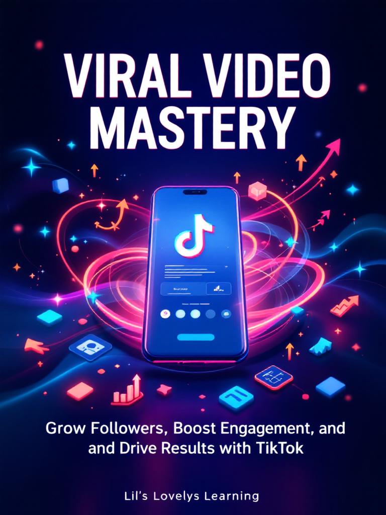 Book cover of 'Viral Video Mastery' with a TikTok logo on a dark background