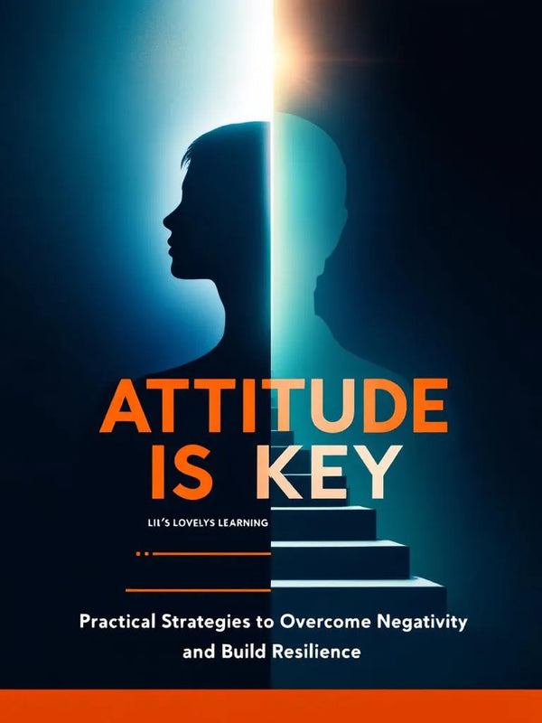 Book cover with silhouette of a person and text 'Attitude is Key' on a dark background