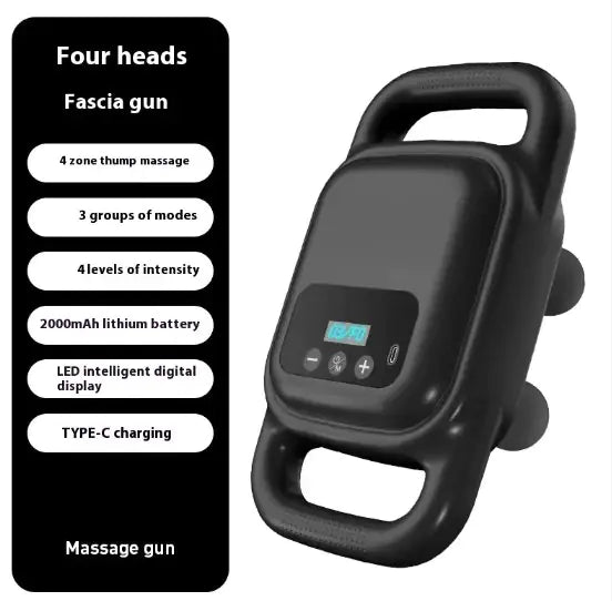 Deep High-Frequency Vibration Muscle Massage Gun black