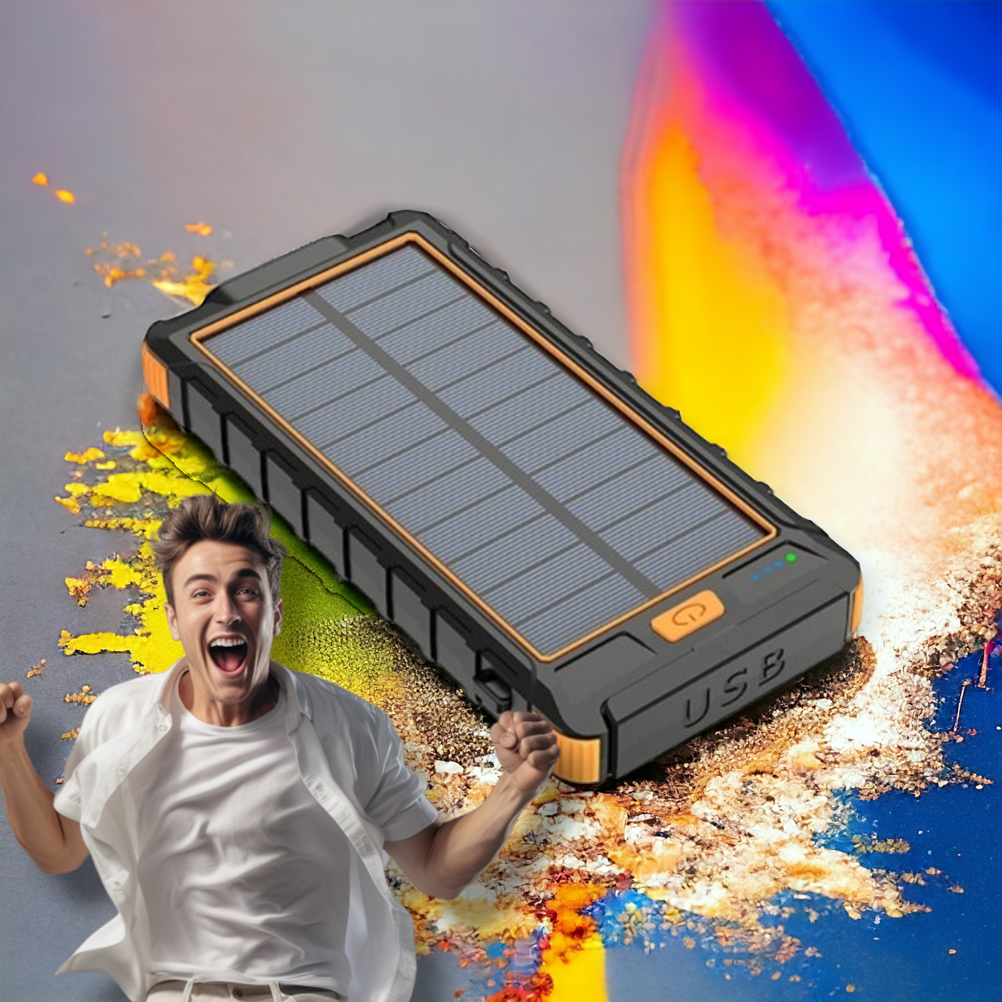 Solar Powered Portable Bank 20000mAh Charger