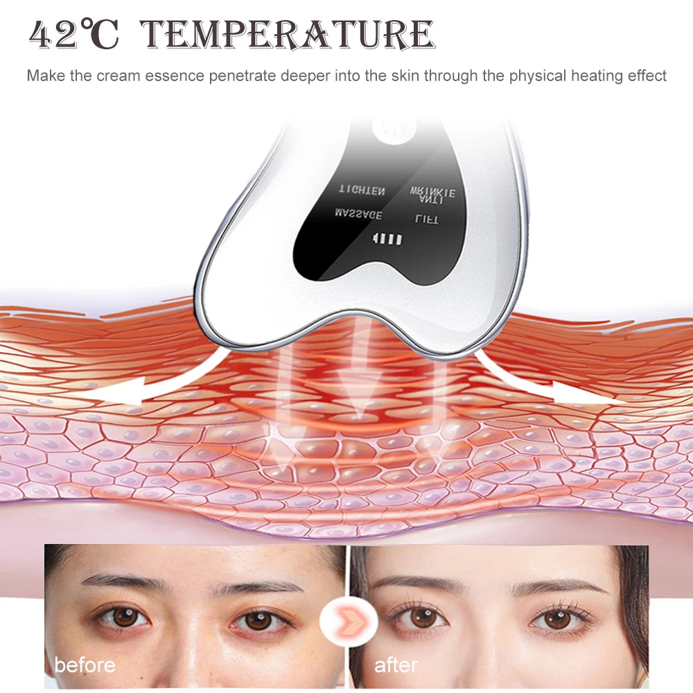Skin Scraping Electric Face Massager temperature