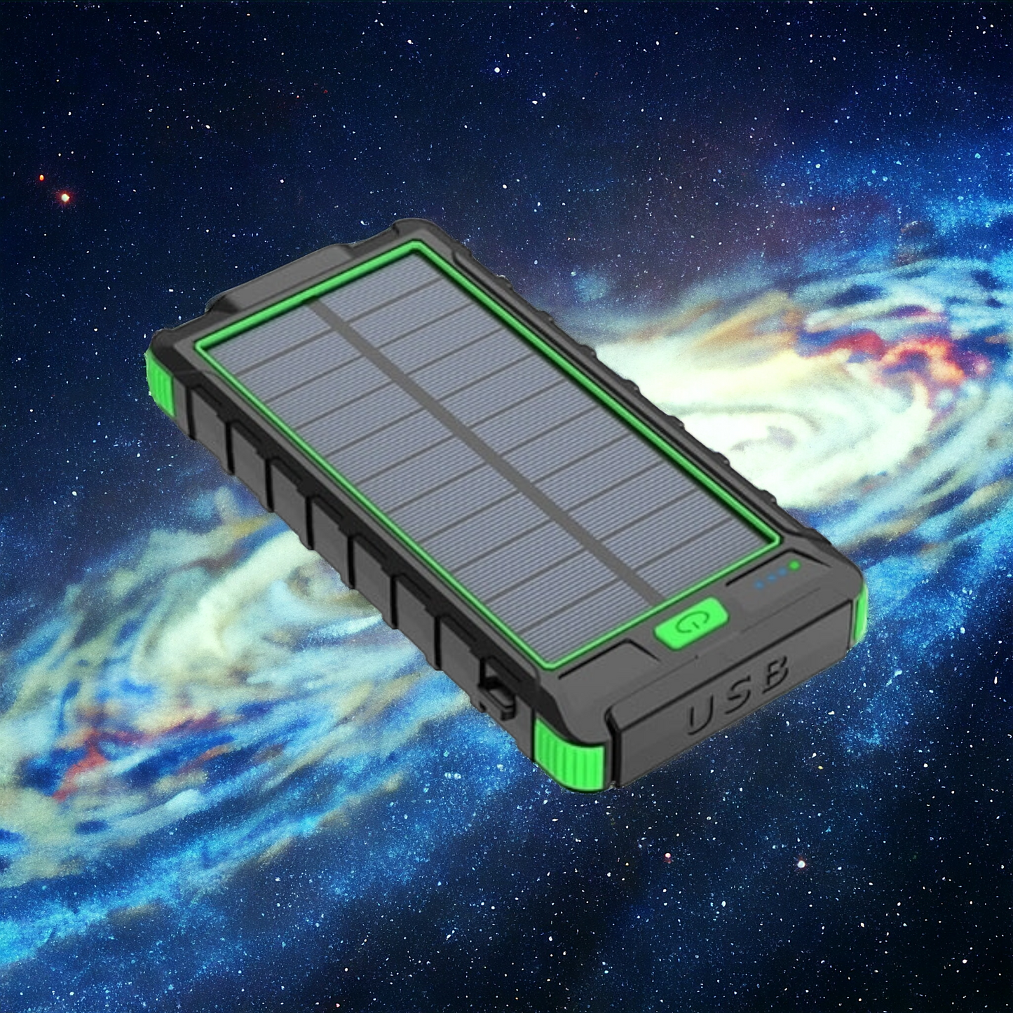 Solar Powered Portable Bank 20000mAh Charger green