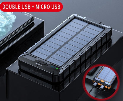 Solar Powered Portable Bank 20000mAh Charger