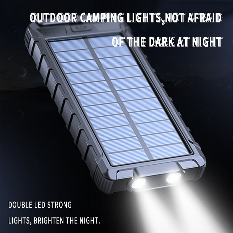 Solar Powered Portable Bank 20000mAh Charger